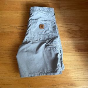 Carhartt Canvas Shorts Grey Asphalt Size 31